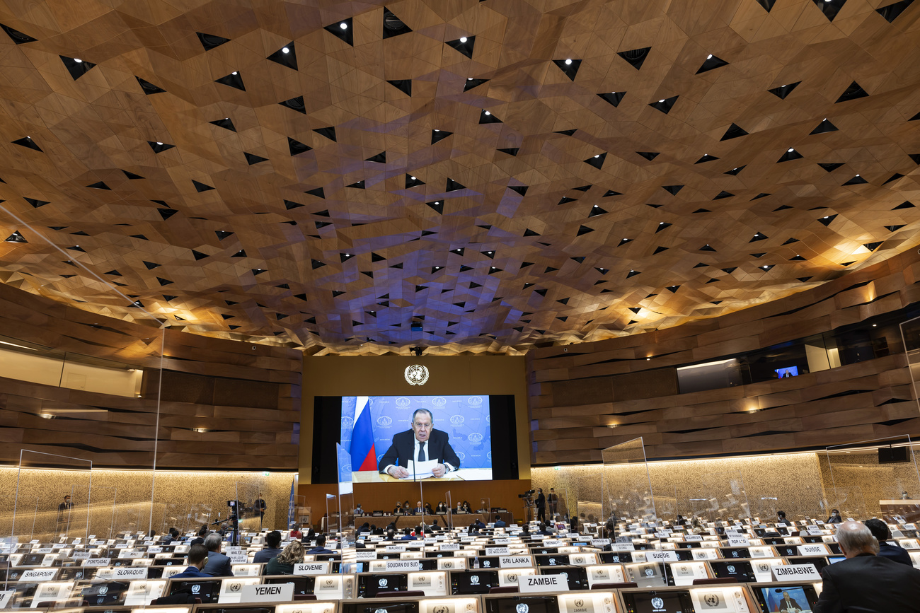 A walkout during Sergei Lavrov s speech at the Human Rights Council in UN Geneva.
