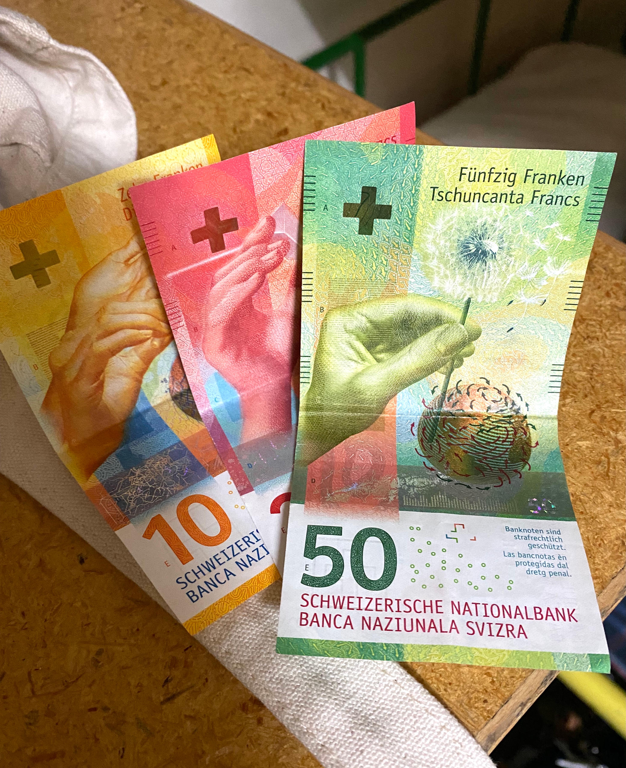 Schweizer Banknoten.