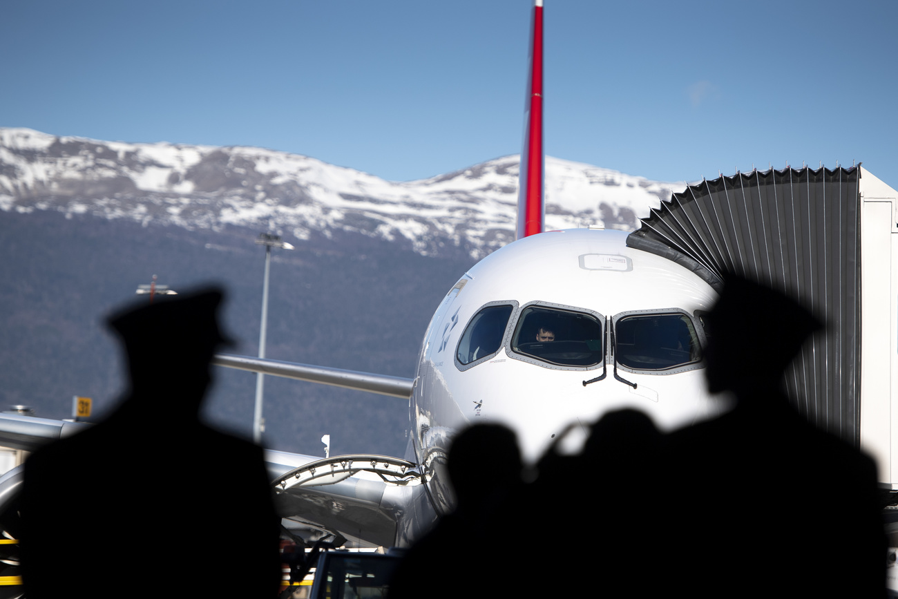 un avion de la compagnie Swiss